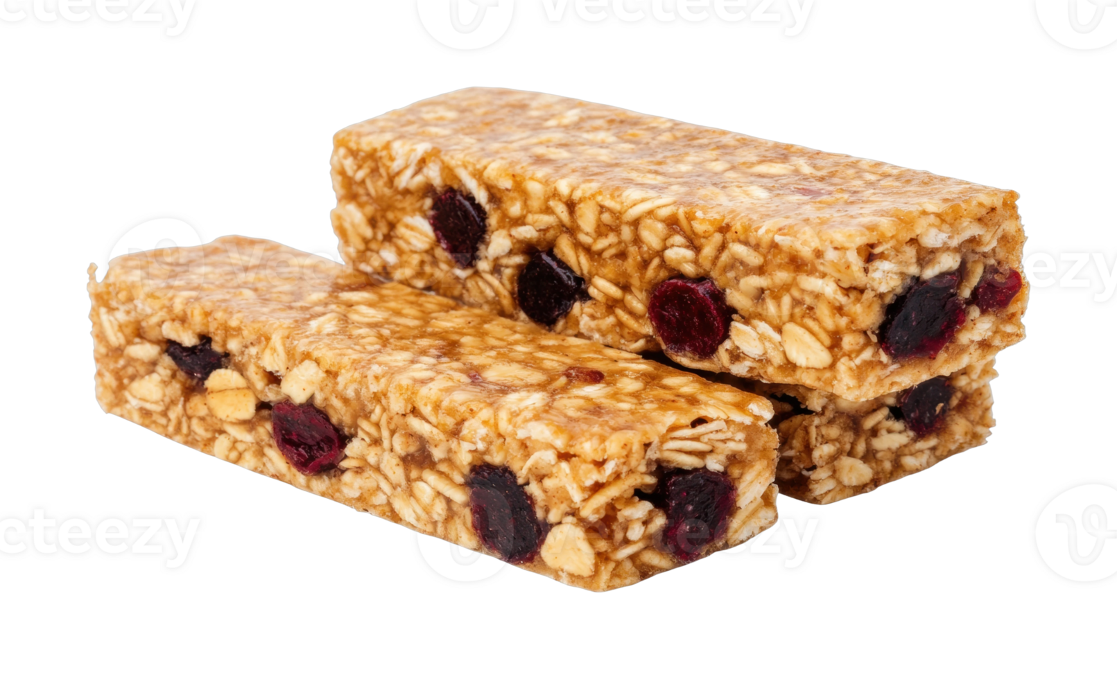 Healthy granola bars with oats and dried berries png