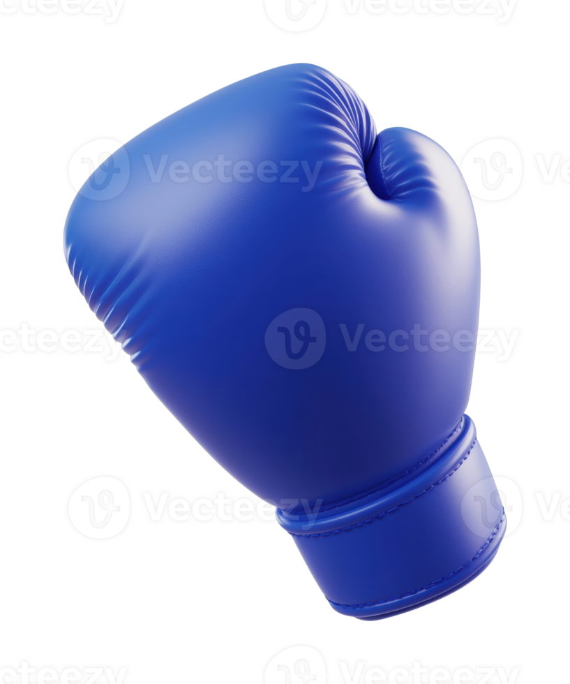 Blue boxing glove isolated on white surface png