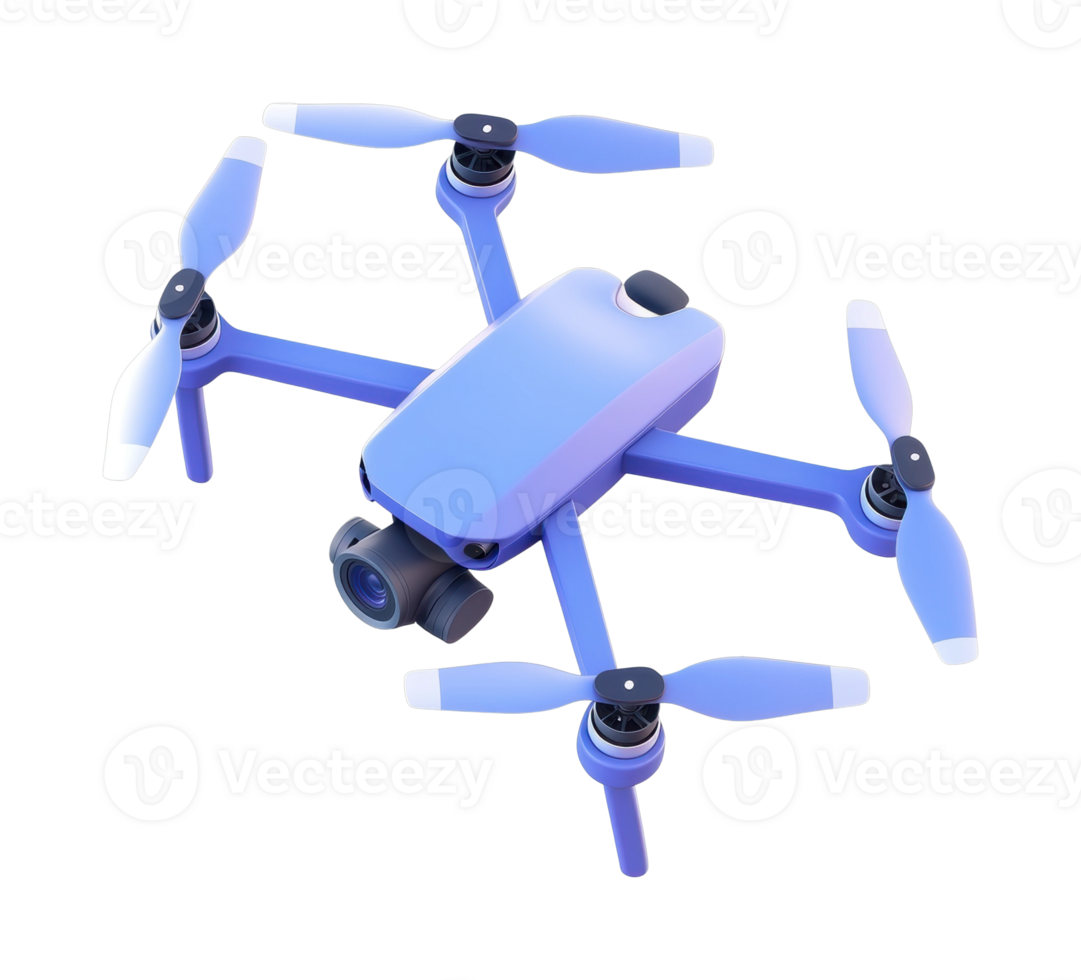 Modern quadrotor drone with camera for aerial photography and videography png
