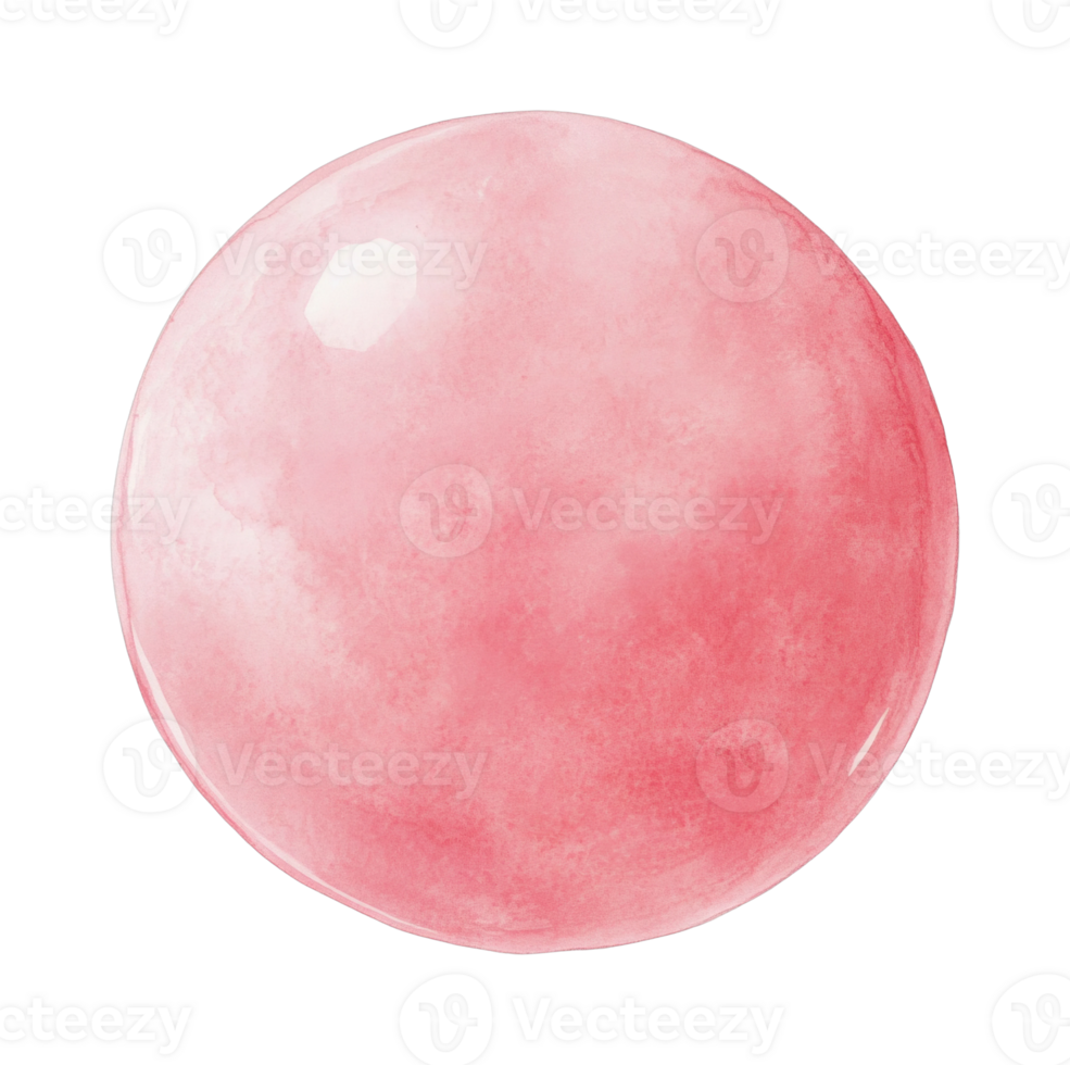 Glossy pink bubble surface with soft texture and shiny reflection png
