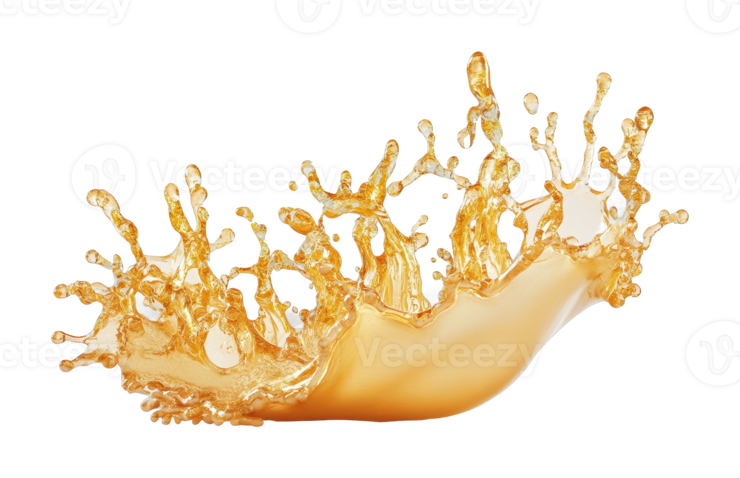 Dynamic liquid splash capturing fluid motion in golden hue png