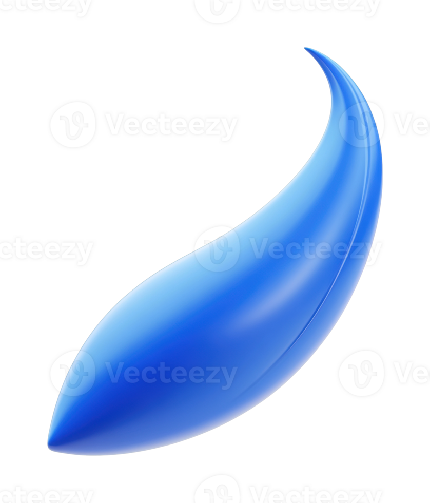 Abstract blue swirl icon design with smooth curves png
