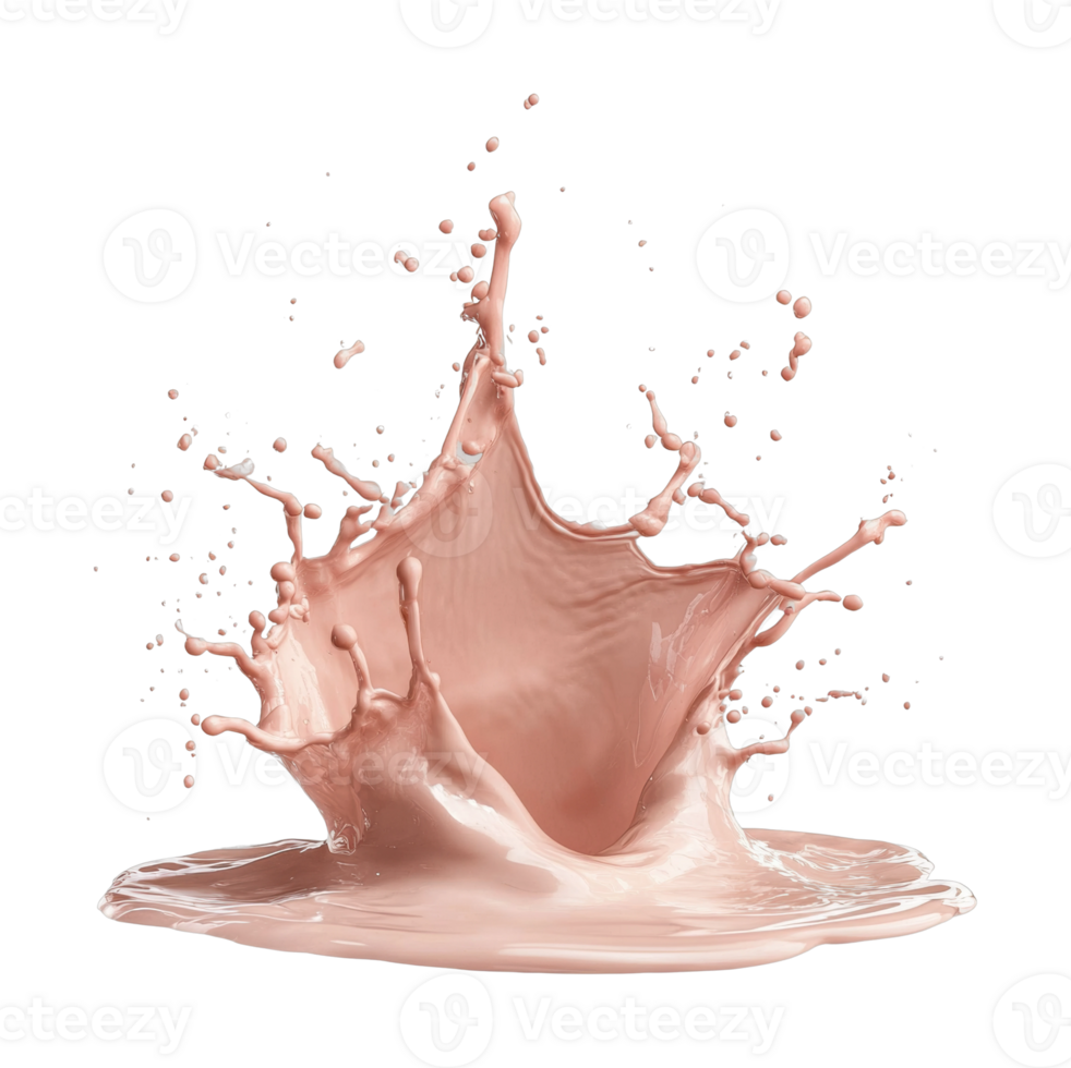 Creamy pink liquid splash capturing dynamic motion and fluid art png