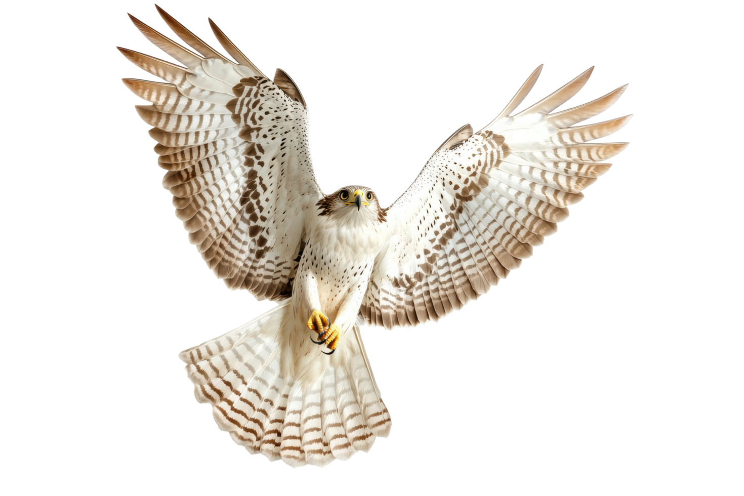 Majestic hawk in flight with outstretched wings png