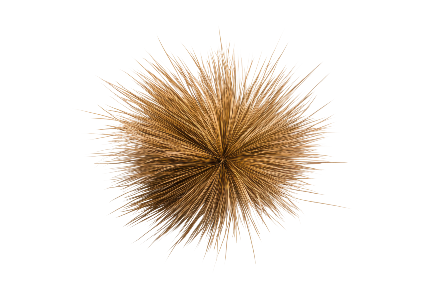 Explosive abstract burst of spiky golden strands in circular formation png
