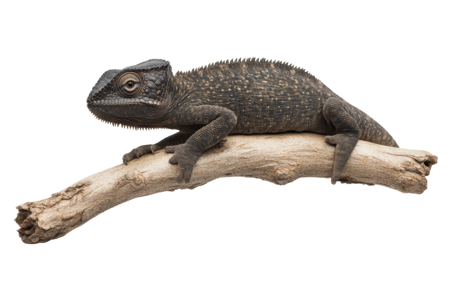 Spiny lizard resting on a branch png