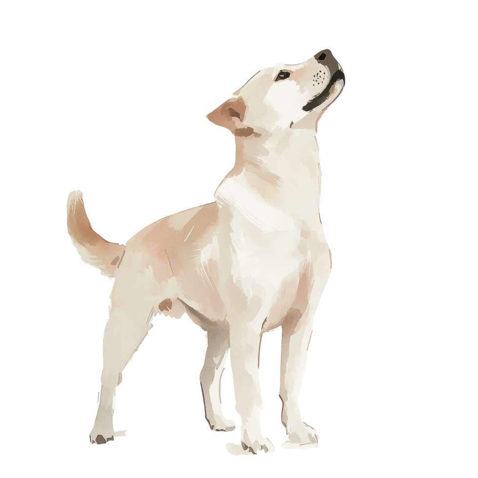 Golden labrador retriever looking upwards png