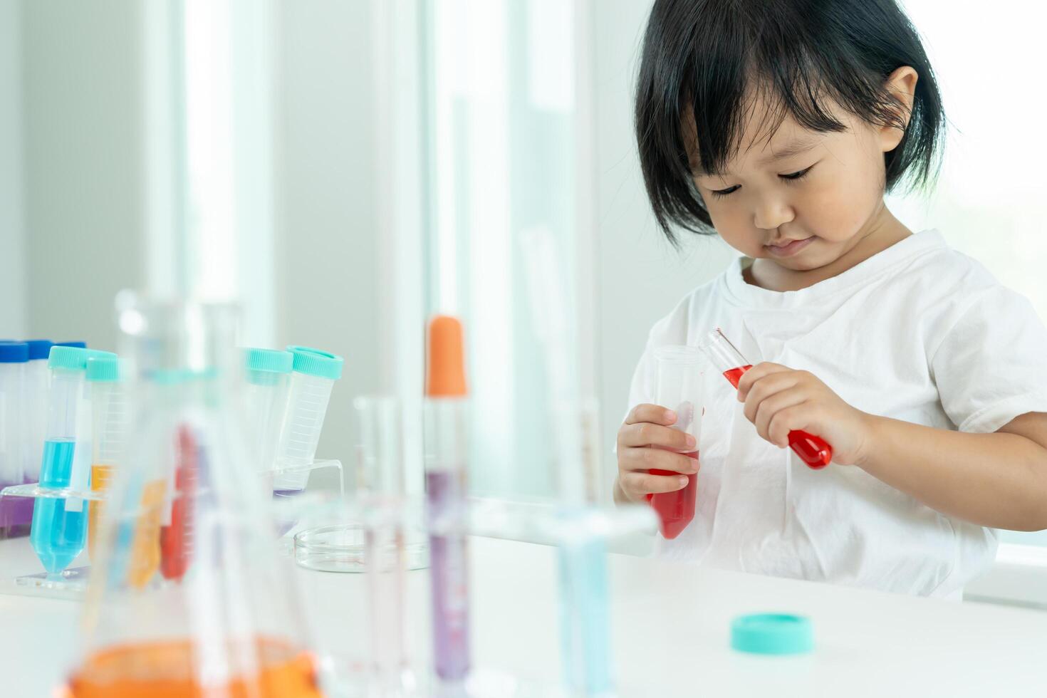 Children Scientist education scientific in laboratory. Medical child learning, Biotechnology, discover, imagine, executive function, kid, education, intelligence quotient emotional quotient photo