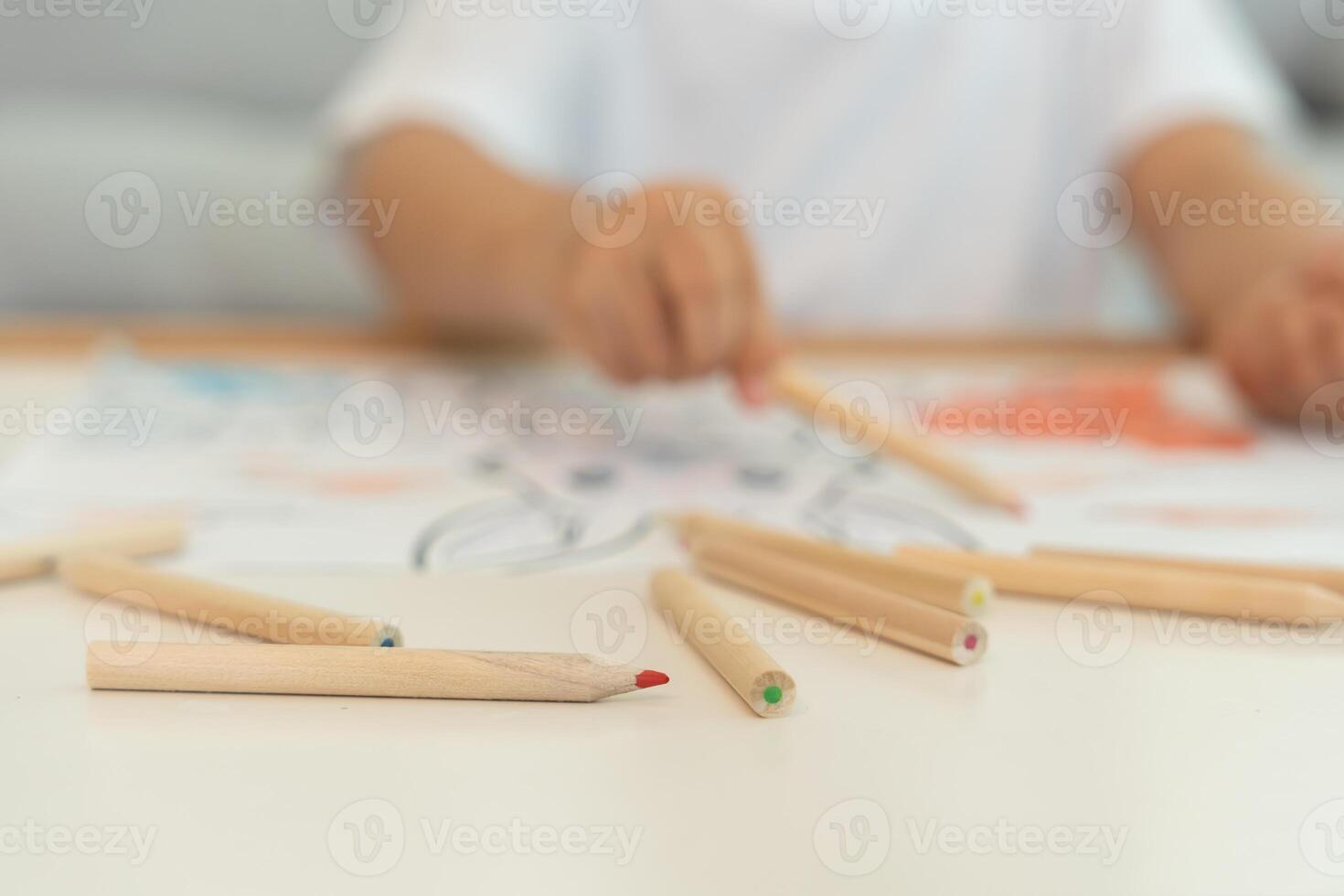 playing learning paint on paper. Activity, development, IQ, EQ, meditation, brain, muscles, essential skills, family having fun spending time together photo