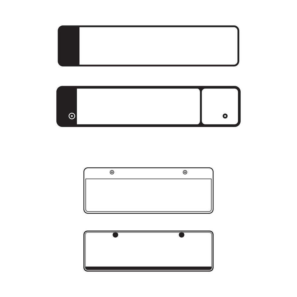 Car license plate Silhouette, License Plate Template and Car License Plate vector