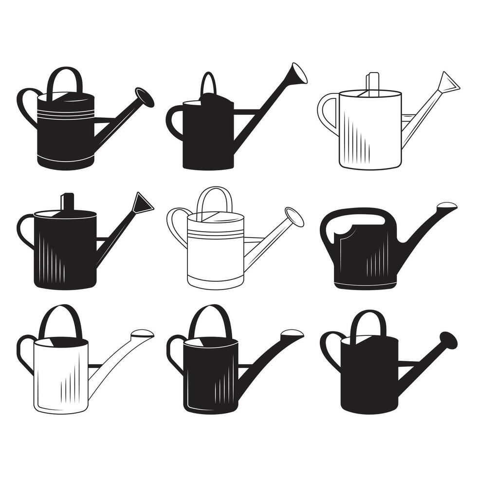 Watering Can, WATERING CAN Cutting, Watering Can Silhouette vector