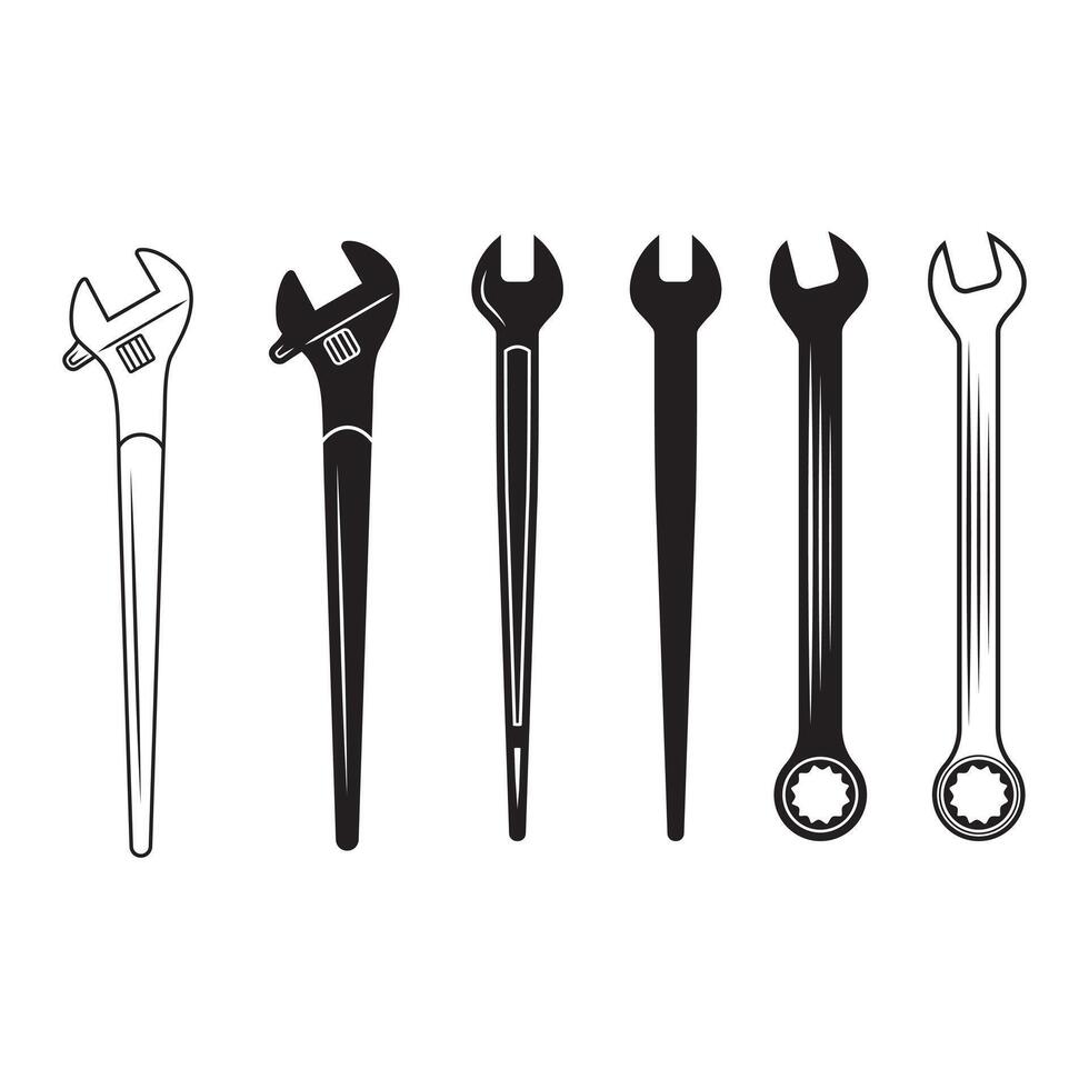 Spud Wrench, Spud Wrench clipart, Spud Wrench Split vector