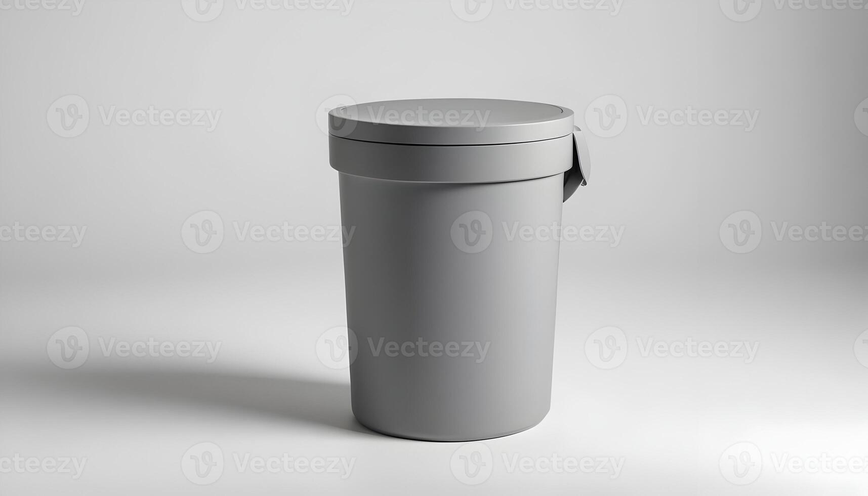 Gray Container on White Background Clean Product Shot Studio Setting photo