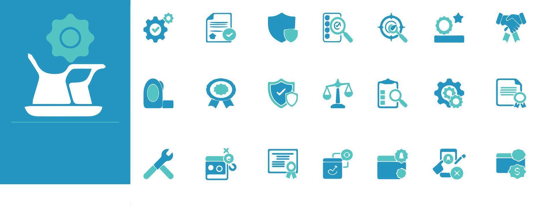 Premium editable standards compliance icons for quality control, industry regulations, and certifications. Clean, scalable vector