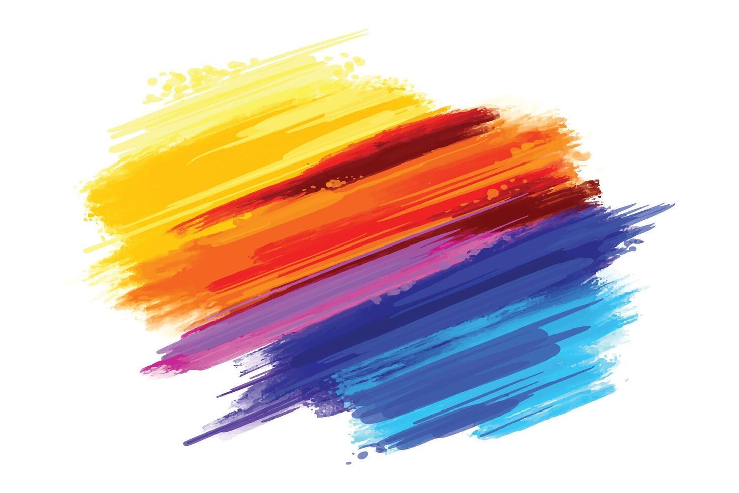 Abstract colorful watercolor stain stroke on white background vector