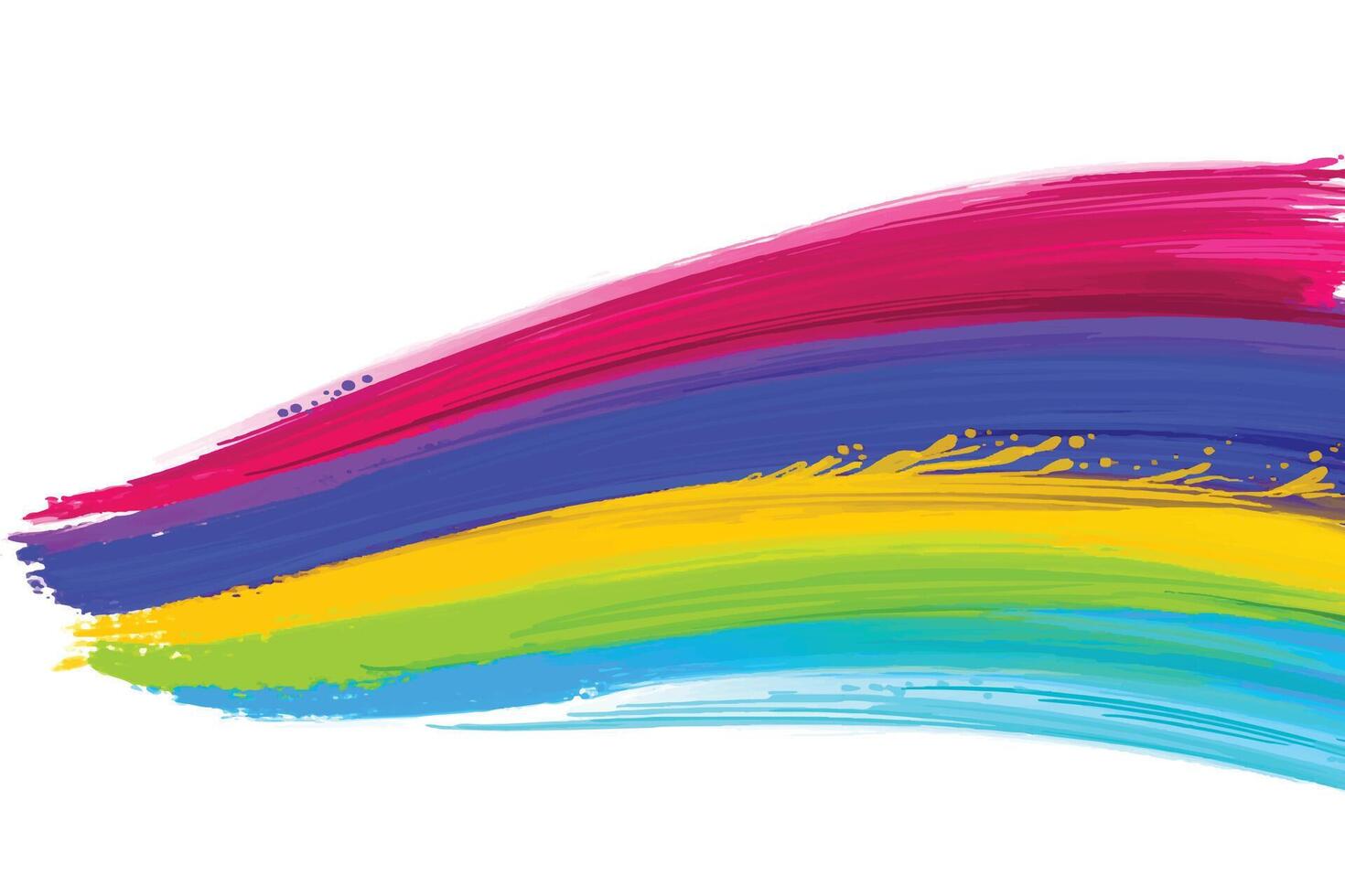 Modern rainbow colorful flowing wave design vector