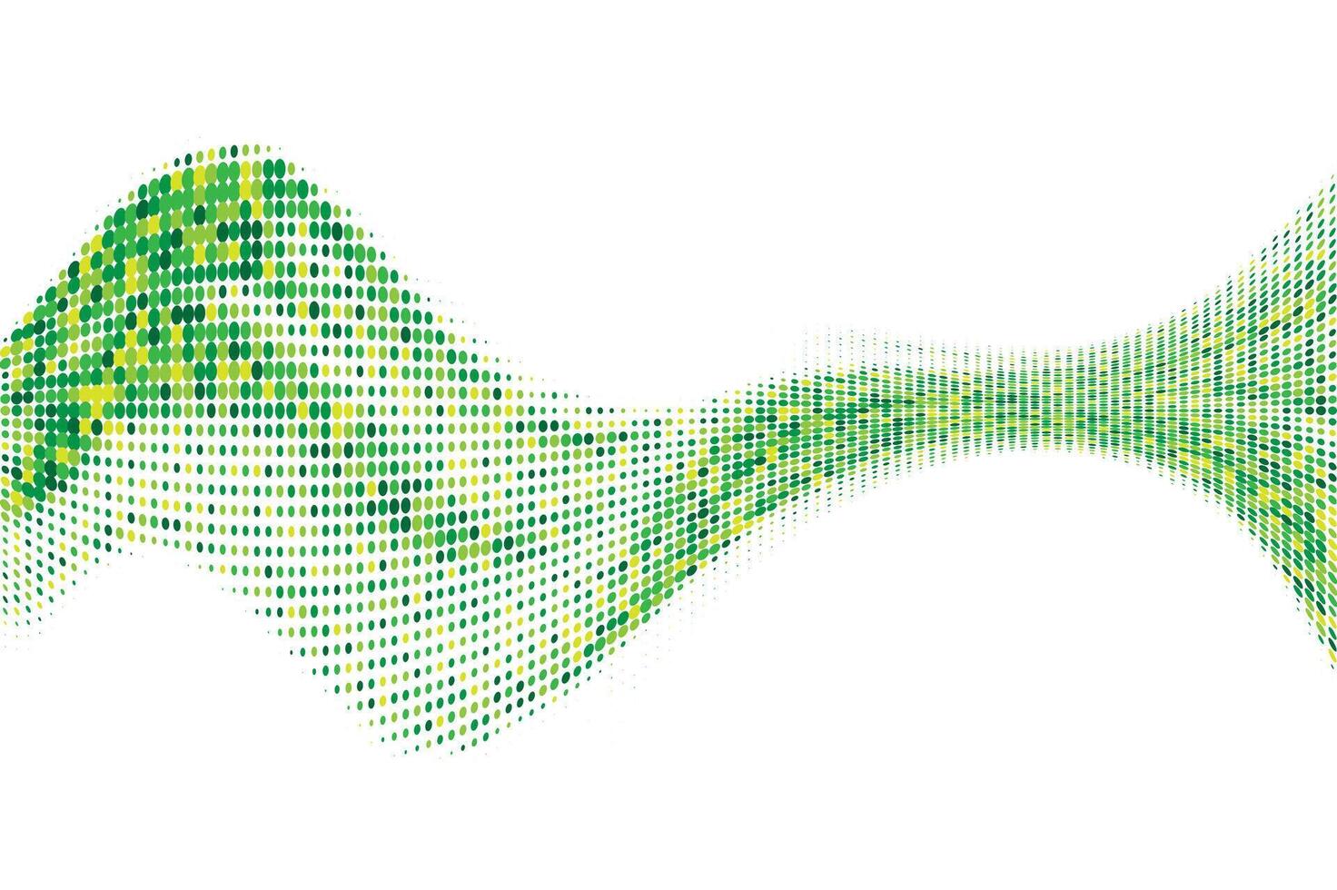 Abstract colorful dotted flowing wave background vector