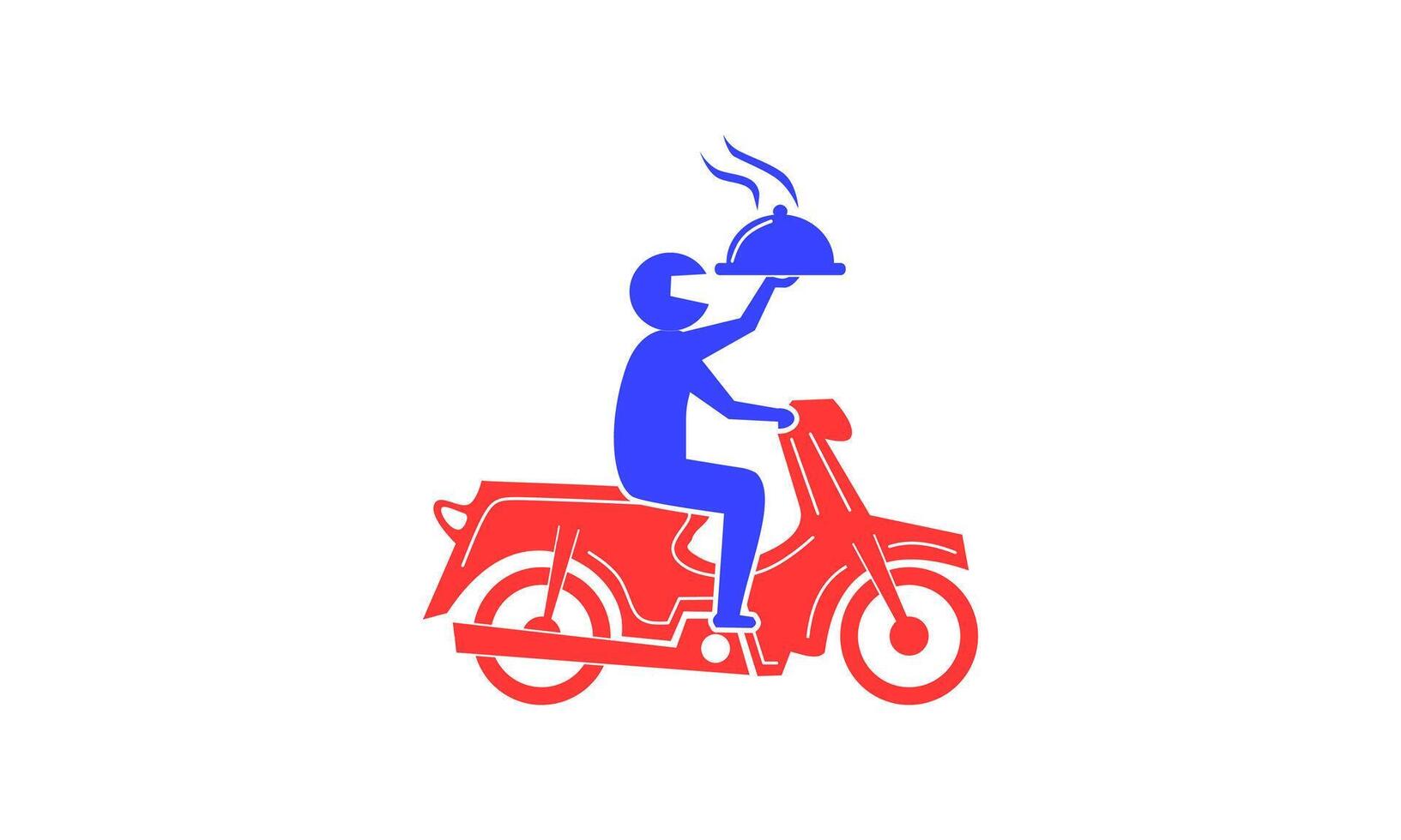 Unique Food Delivery Logo Design Template vector