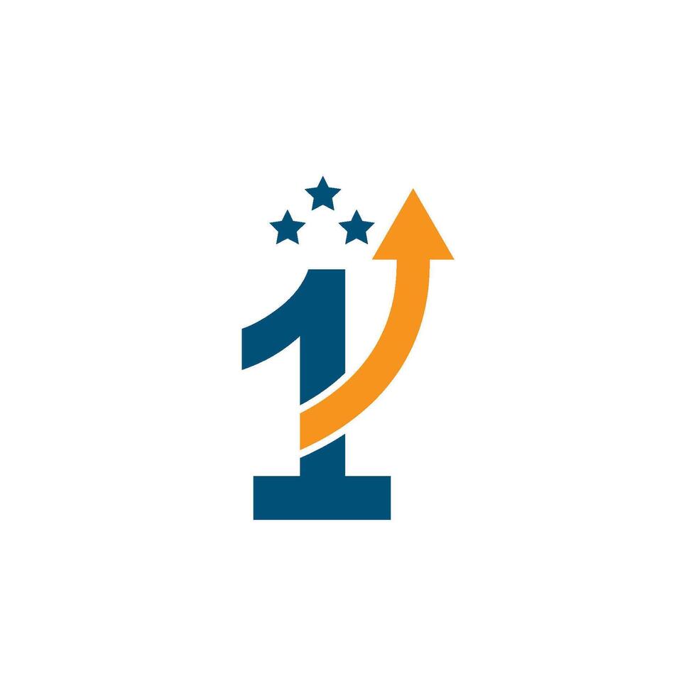 number one logo icon design element vector
