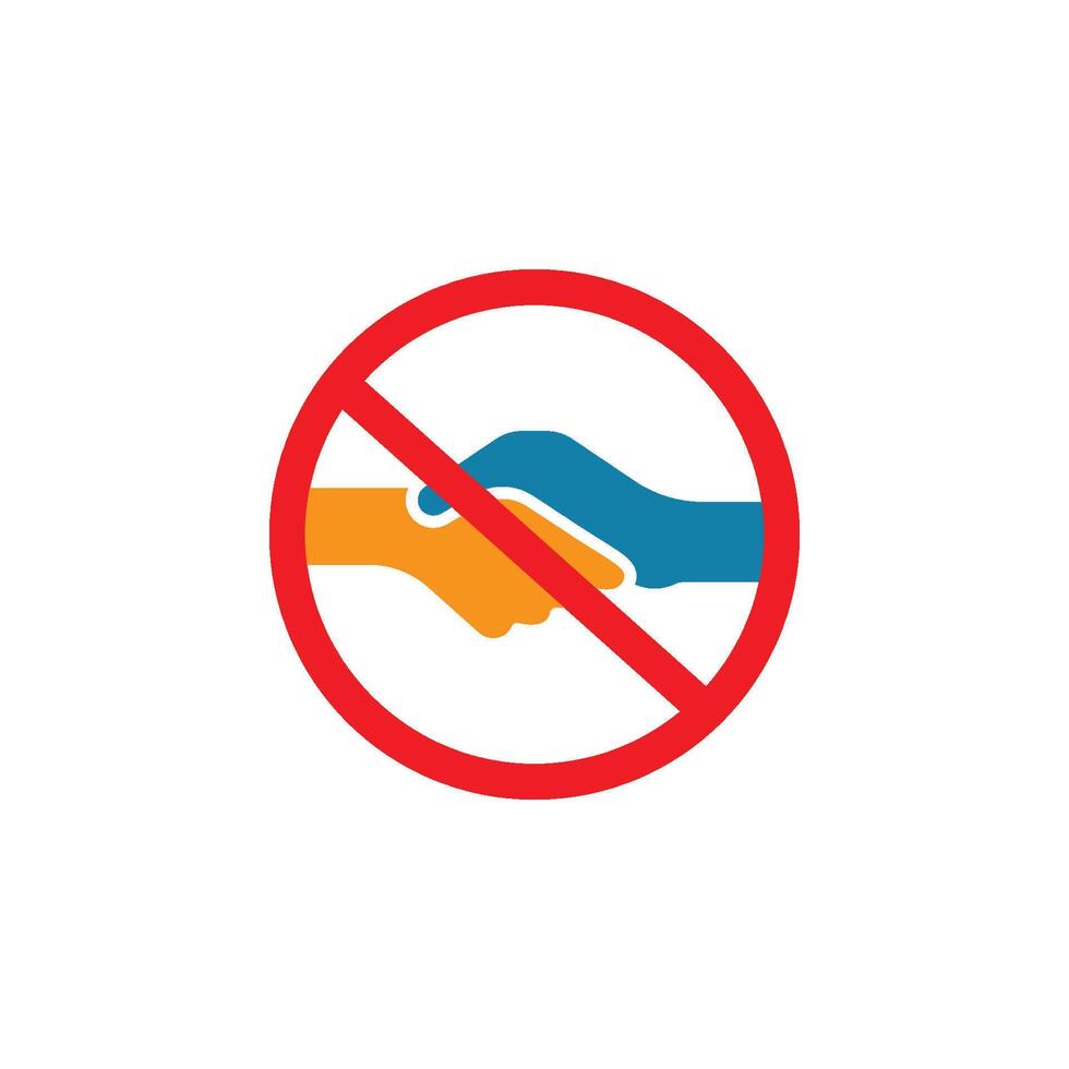 no handshake for protection of corona pandemi virus illustration vector