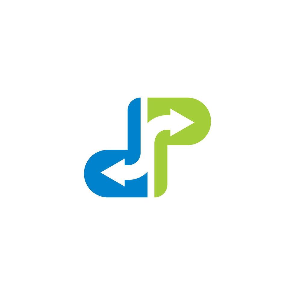 dp letter logo icon illustration element vector