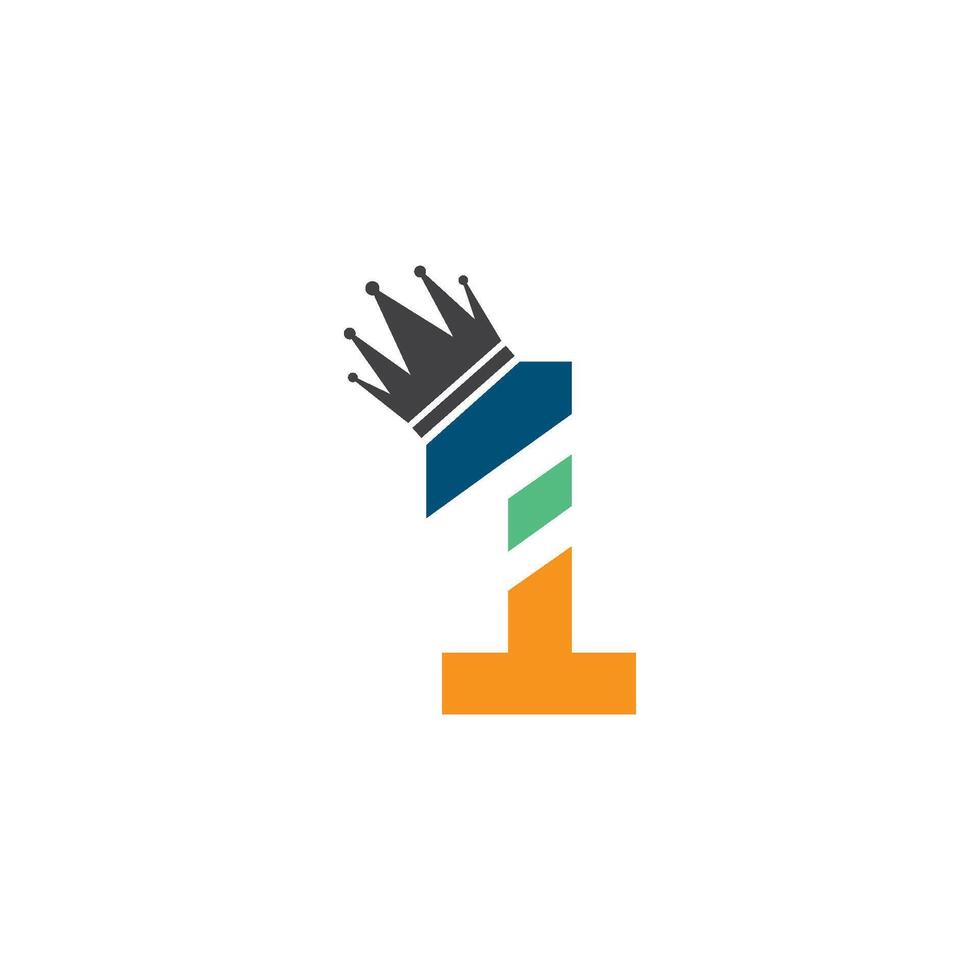 number one logo icon design. vector