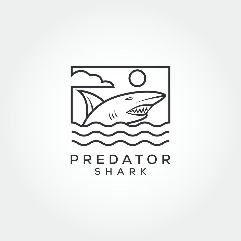 Shark logo , Fish Shark logo design template vector