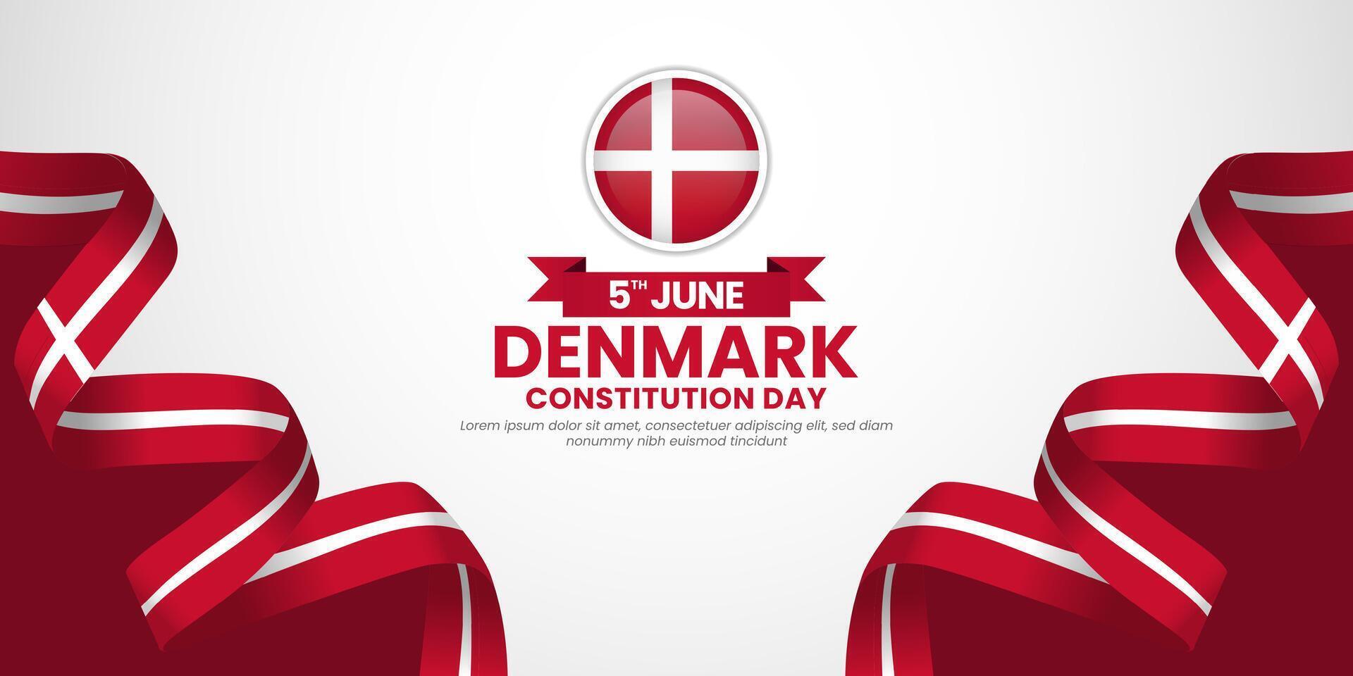 Denmark flag for National day background. Template for Constitution day banner design vector