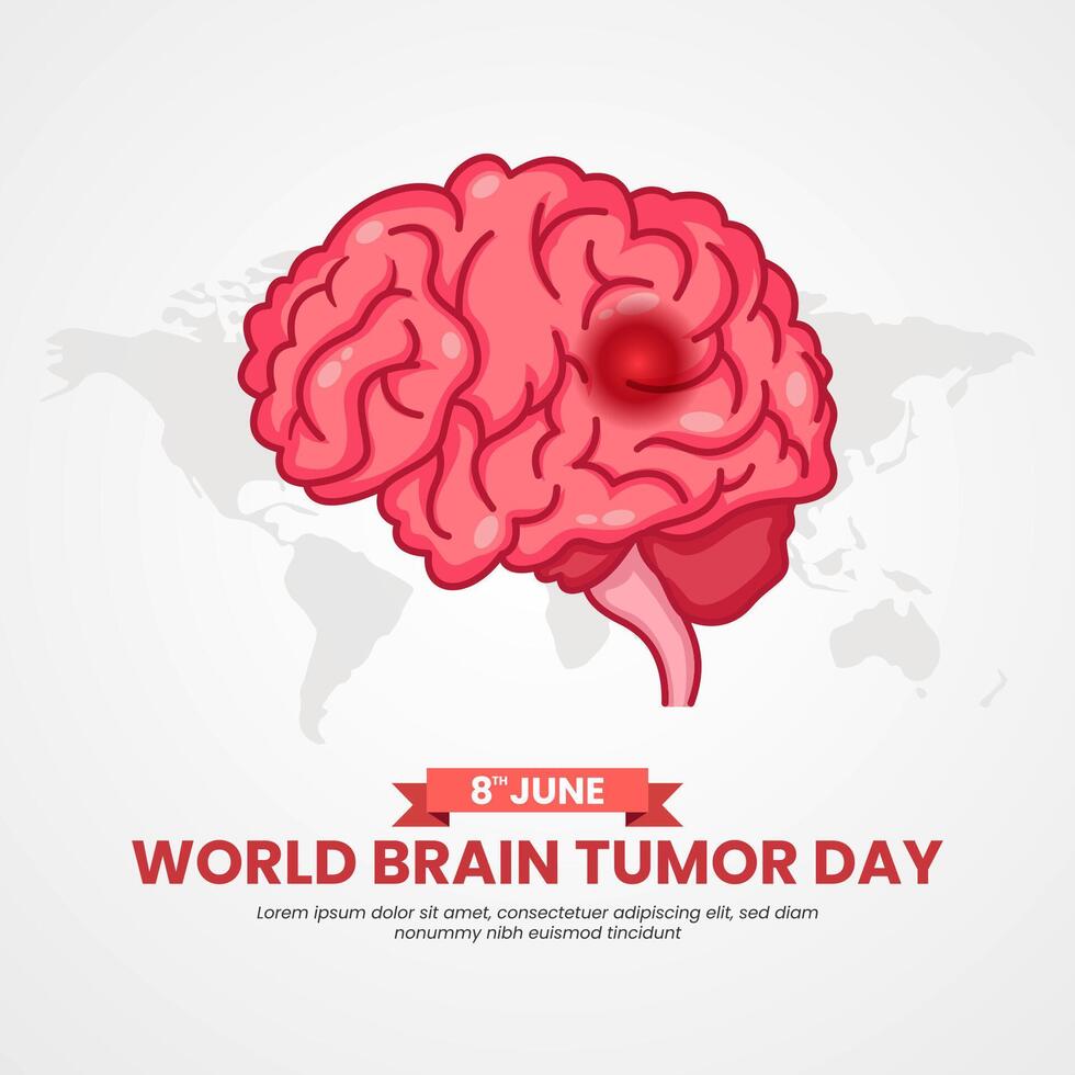 World brain tumor day Awareness Month background template illustration vector