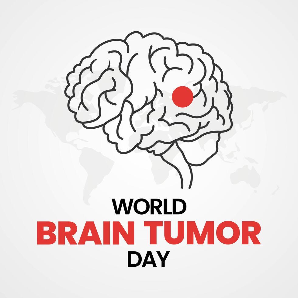 World brain tumor day Awareness Month background illustration vector