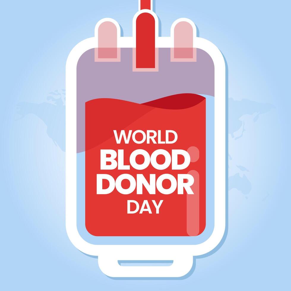 World Blood Donor Day June 14 social media post Banner Background Illustration vector