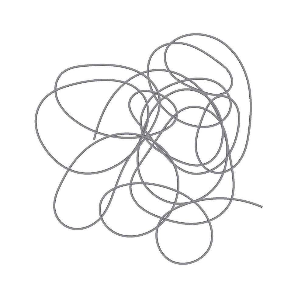 Messy Scribble Line Drawing Art vector