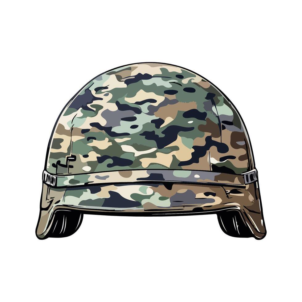 Camouflage Army Helmet vector