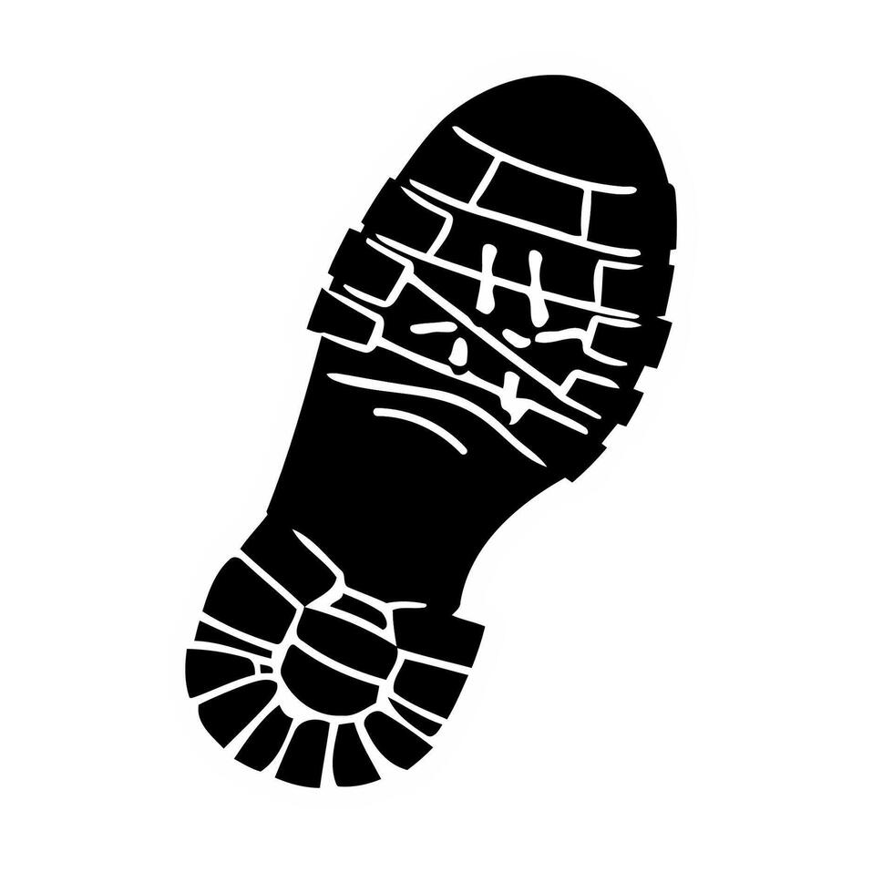 Military Boot Print vector