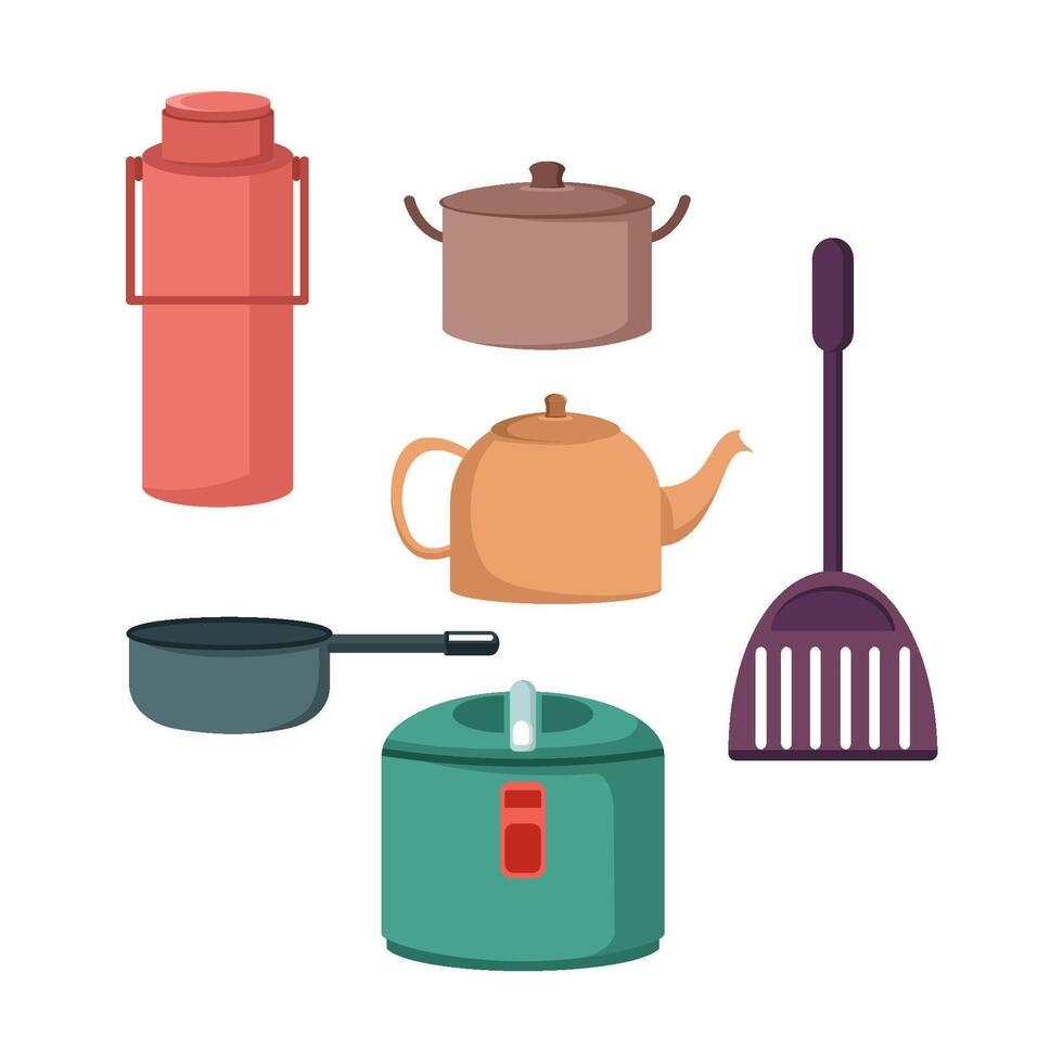 kitchen equipment illustration eps 10 file vector