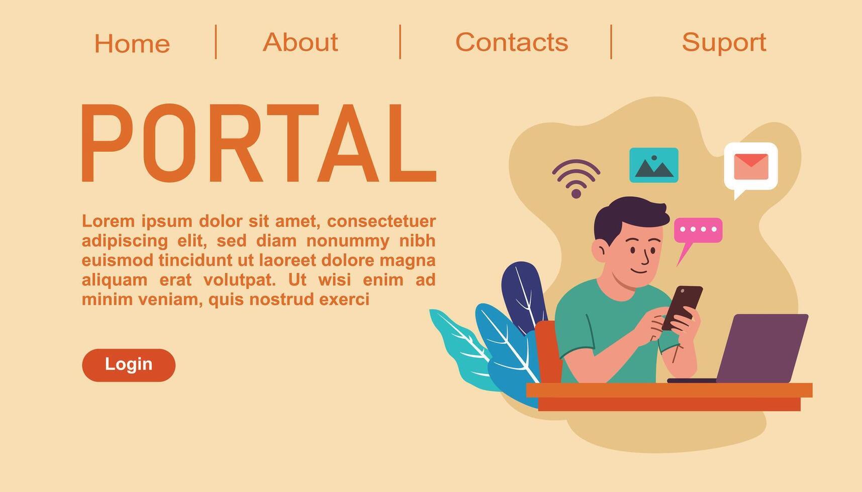 background for digital theme homepage vector