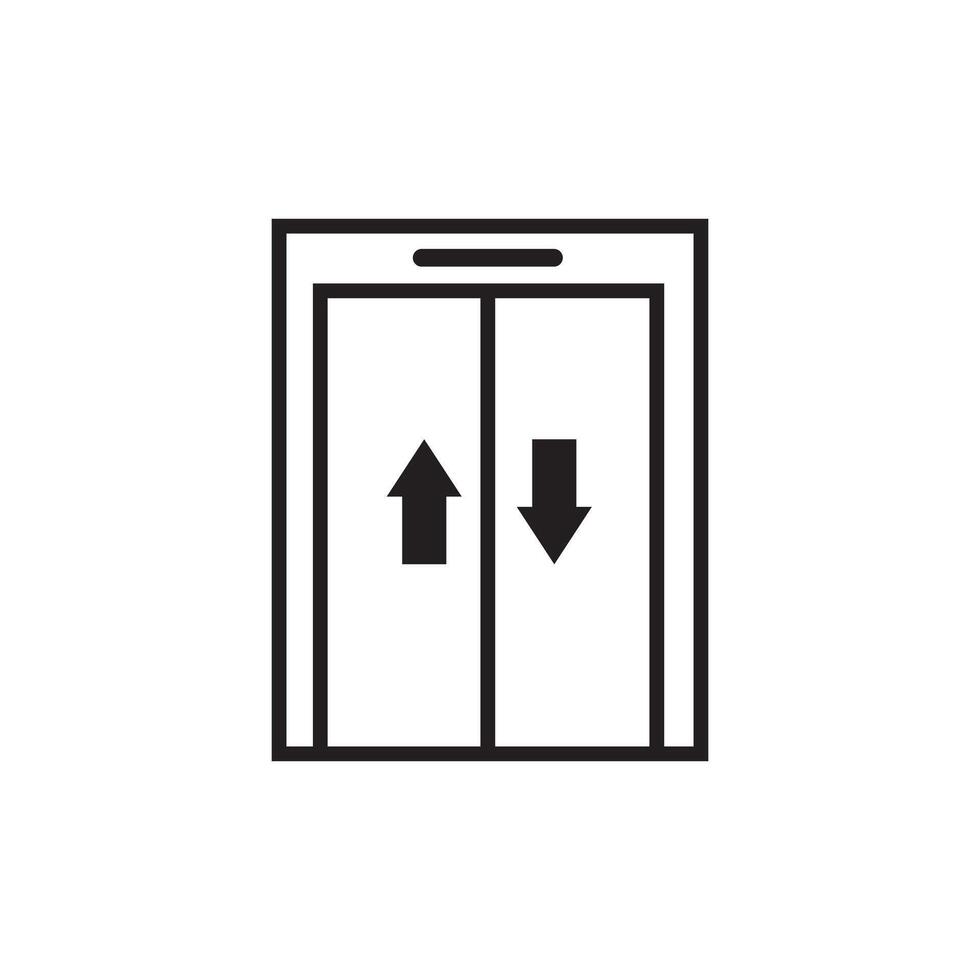 elevator line icon vector