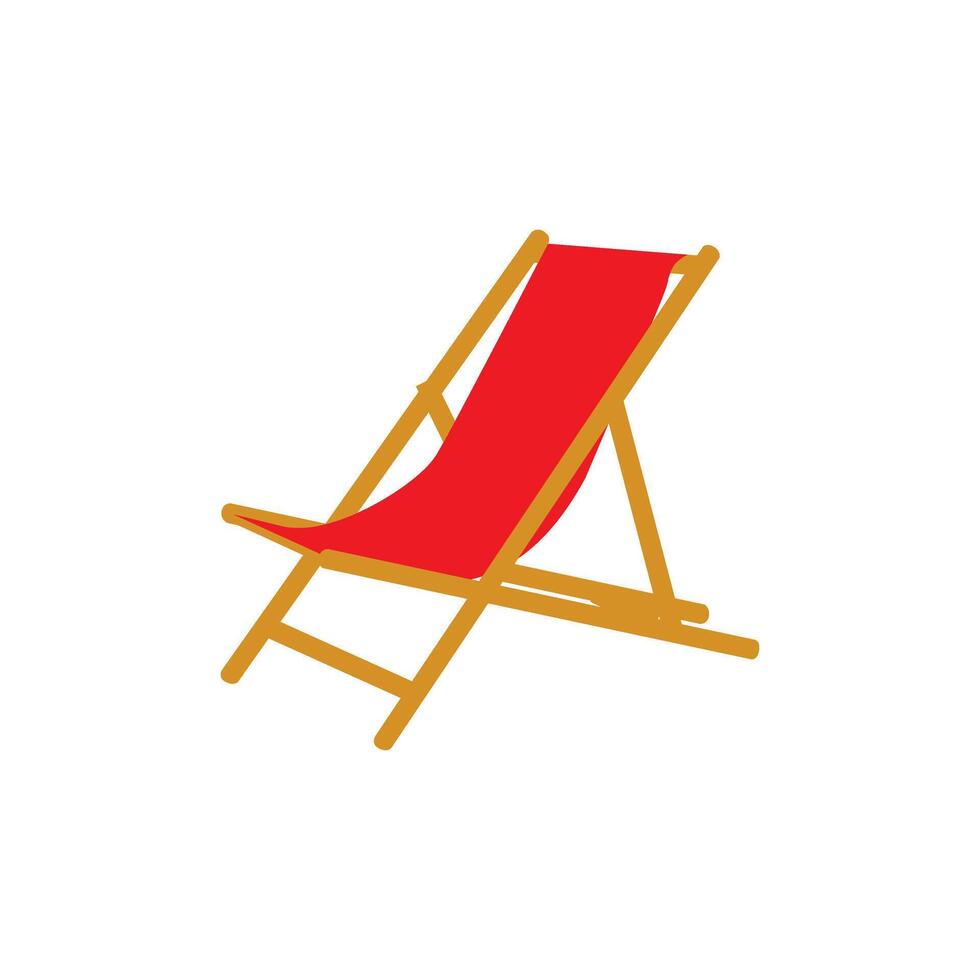 Beach chair. Deckchair. vector