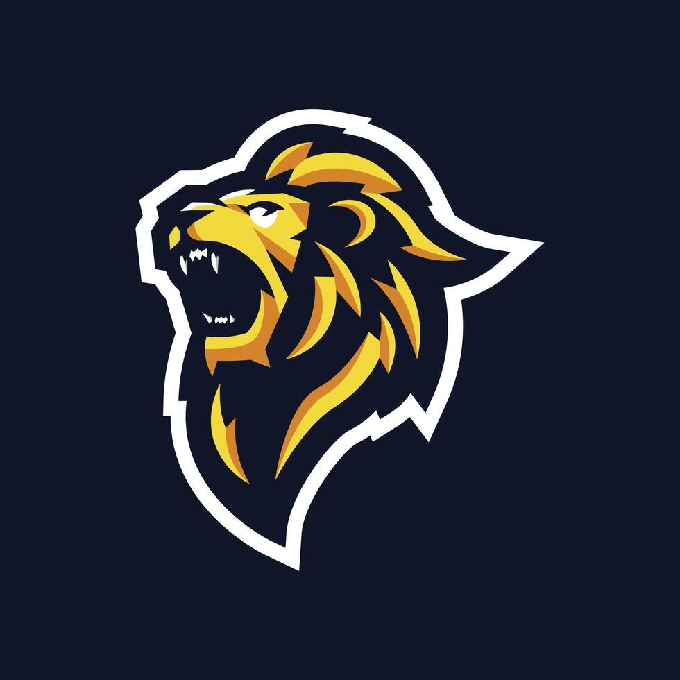 Lion Roar Mascot Logo Design vector