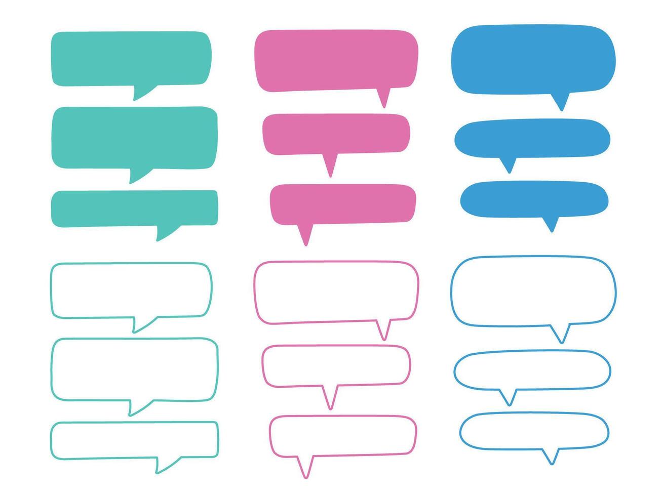 Colorful Speech Bubble Set vector