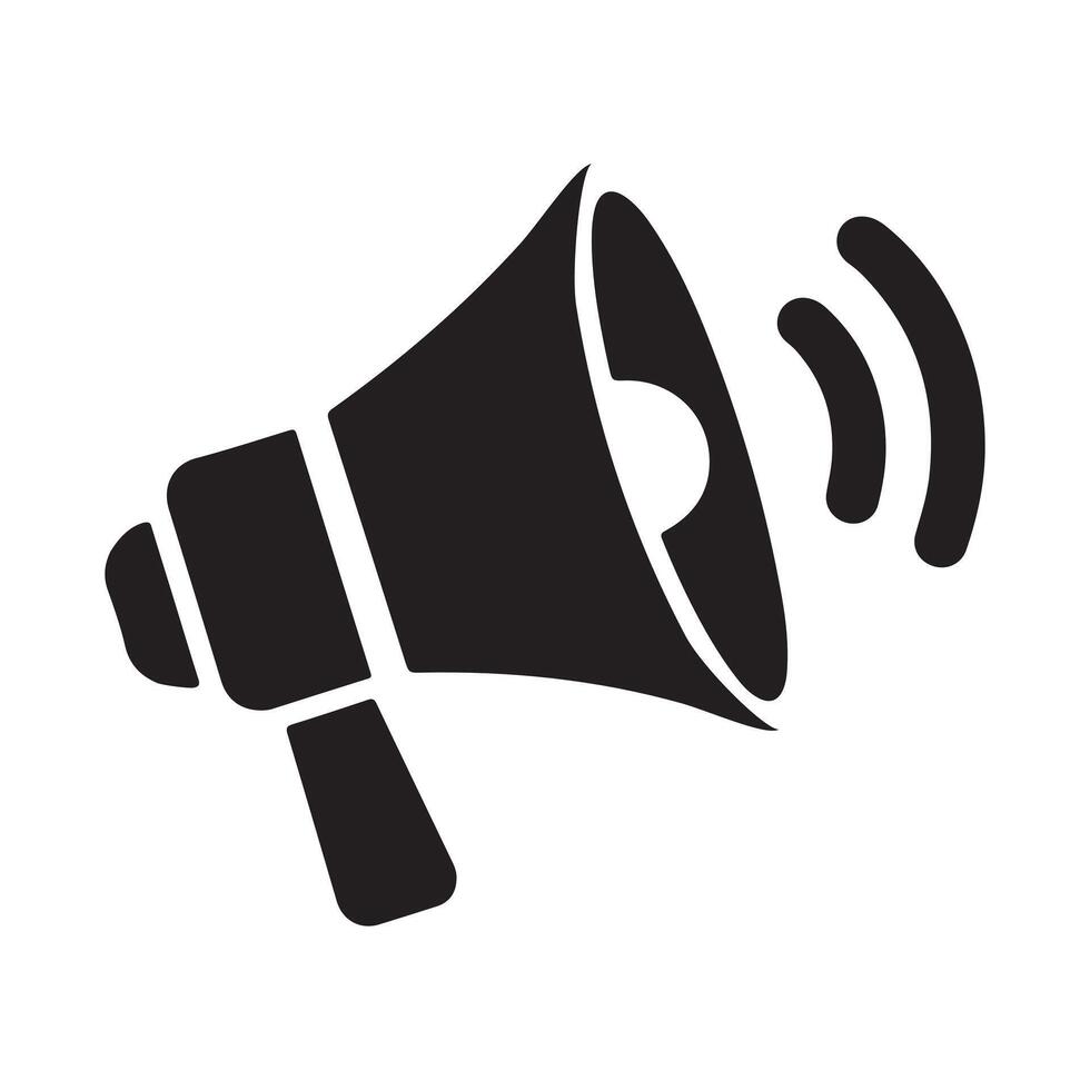 Loudspeaker Silhouette Marketing and Promotion Icon vector