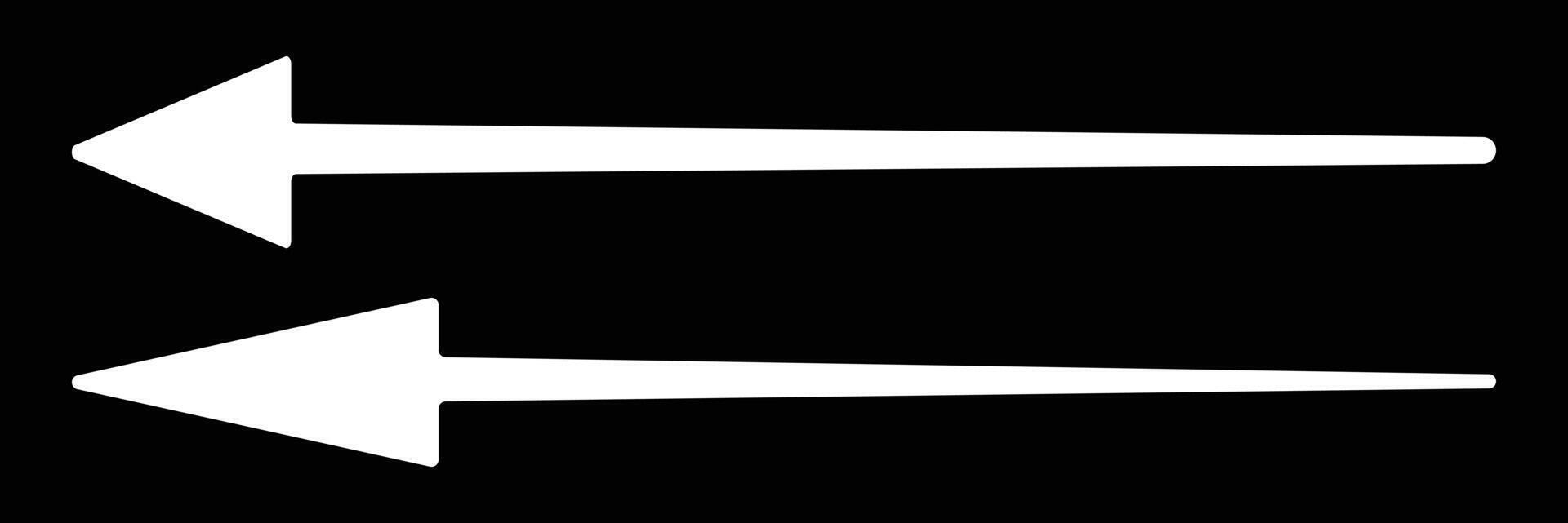 White arrow. arrow icon. vector