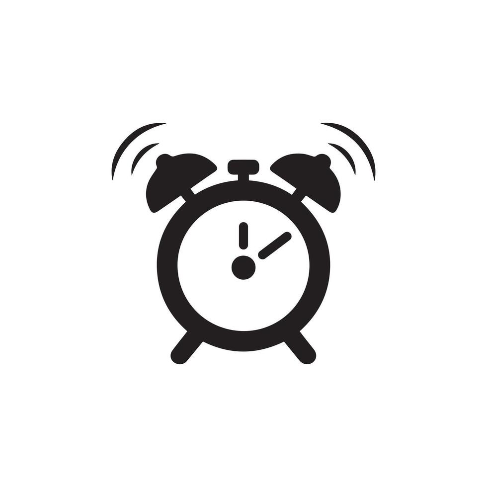 Alarm Clock Icon Isolated on White Background vector