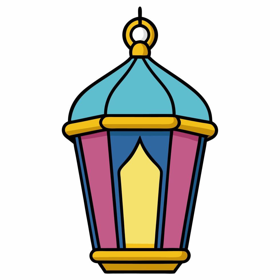 Ramadan lantern illustration isolated on white background vector