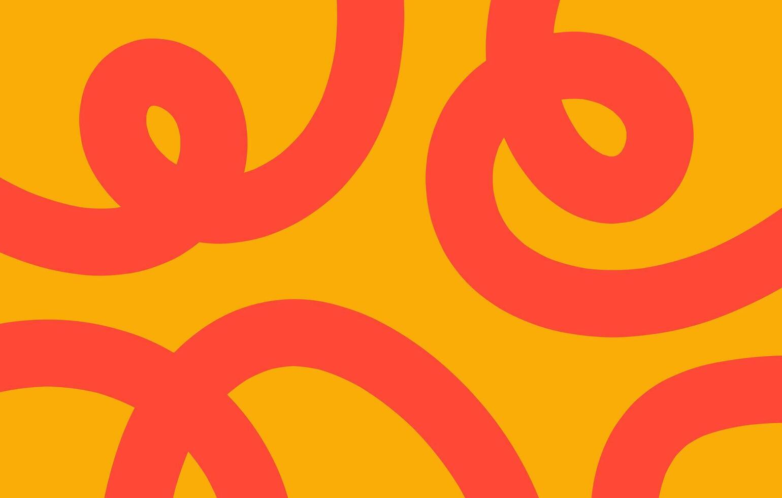 Abstract horizontal background with dynamic linear waves. Trendy illustration in style retro 60s, 70s. Red and yellow colors vector