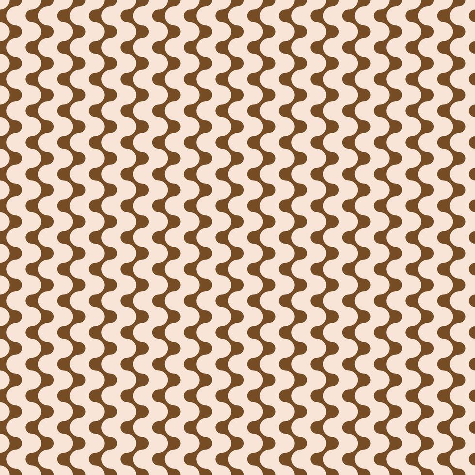 Seamless pattern with brown wavy metaballs on a beige background. Modern contemporary geometric shapes and elements. vector
