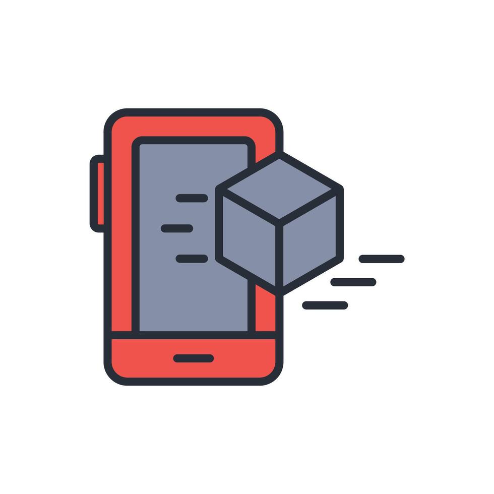 delivery app icon colours life style vector