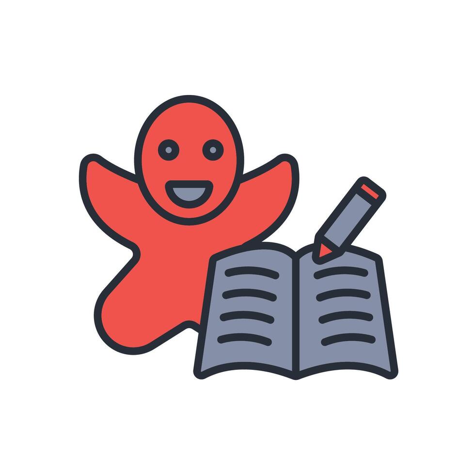ghost writing icon colours life style vector