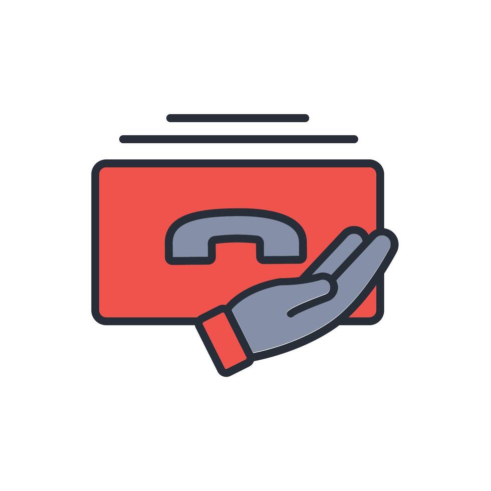 call icon colours life style vector