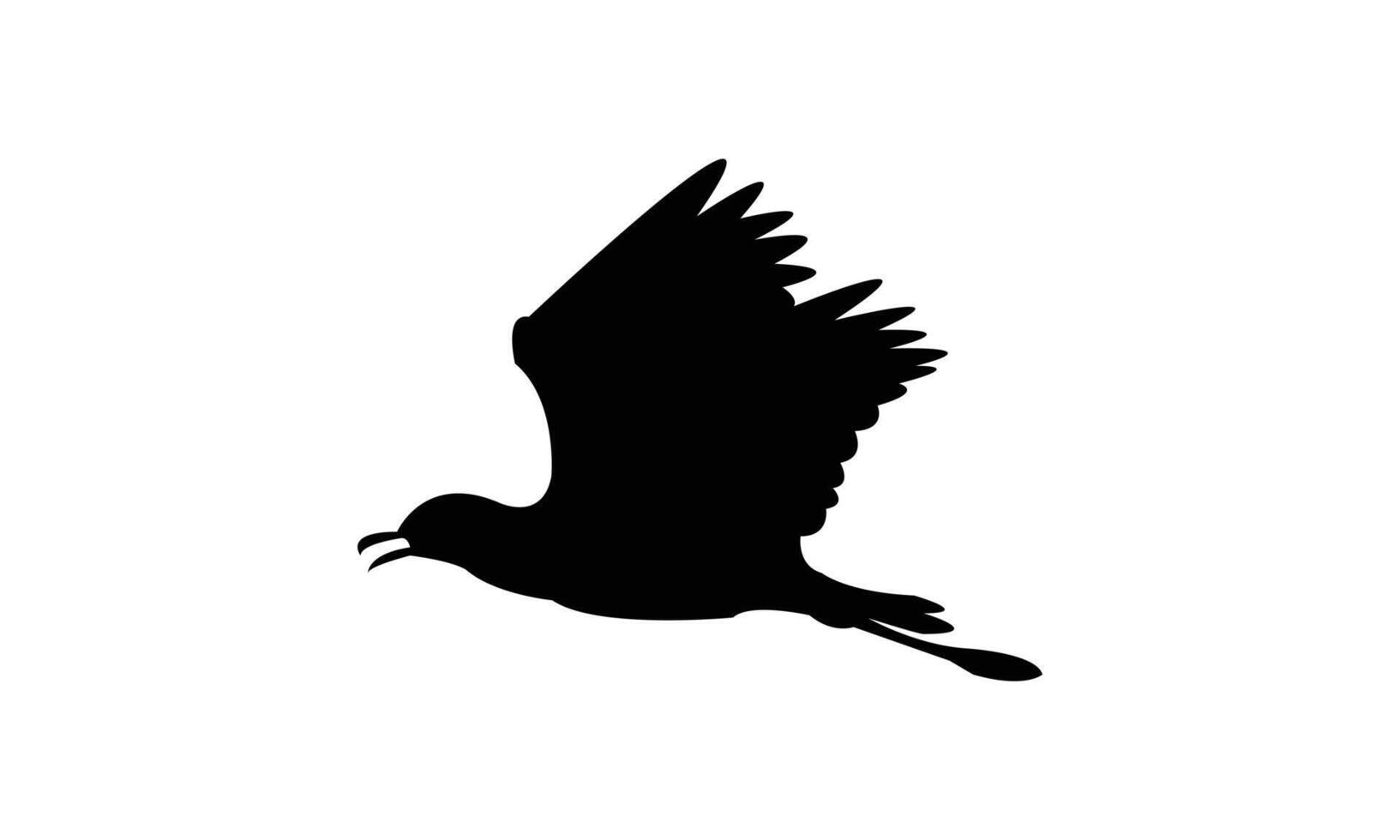 Flying African wattled lapwing bird Silhouette Design And Illustration. vector